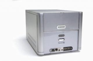 Product image of Evesham Technology SilverSTOR NAS 500Q, showcasing the front view with brand logo and interface ports on a white background.