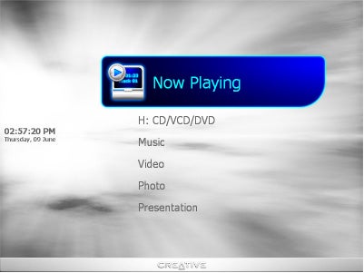 Interface screenshot of Creative Audigy 4 Pro's 