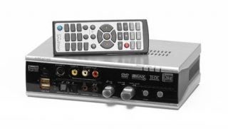 Product image of Audigy 2 ZS Video Editor with remote control, featuring front panel with various input and output ports and buttons.