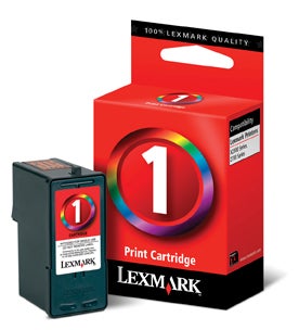 Lexmark Z735 color print cartridge and packaging with product branding.