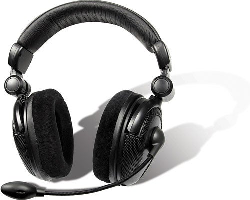 Speed Link Medusa 5.1 Surround Headset with a flexible microphone positioned in front of a white background.