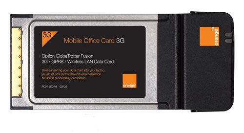 Photo of a 3G Mobile Office Card by Orange, the 2nd Generation data card for wireless internet connectivity.