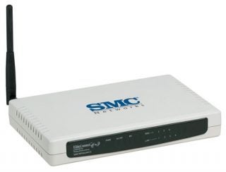 SMC Wireless Hotspot Gateway device with antenna on white background.