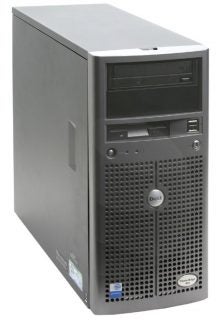 Dell PowerEdge 830 tower server with a silver chassis, front perforated ventilation panel, two 5.25-inch drive bays, and Dell logo on the front.