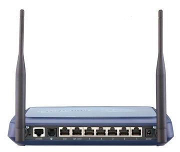 SonicWALL TZ 170 SP Wireless network security appliance with dual external antennas displayed against a white background. The front panel shows status lights and branding, while the rear panel features multiple Ethernet ports.