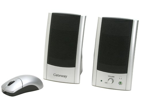Gateway desktop computer speakers with matching mouse