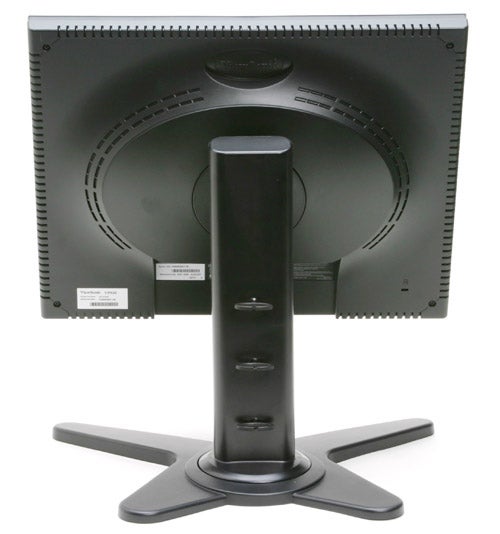 Back view of a ViewSonic VP930 - 19in TFT Monitor showing its stand and connection ports.