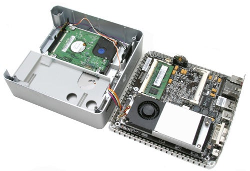 Evesham Mini PC Plus opened showing internal components