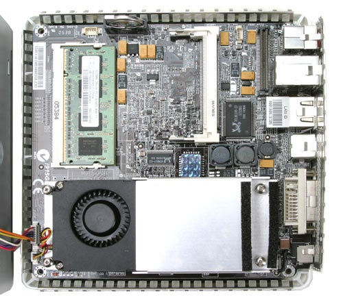 Interior view of an Evesham Mini PC Plus motherboard.