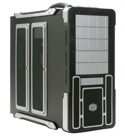 Cooler Master Ammo 533 computer case with rugged design and carry handle, featuring vented side panels and brand logo on the bottom front.
