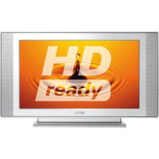 Philips 32PF5520D 32-inch LCD TV with 'HD ready' text displayed on the screen, indicating high-definition capability.