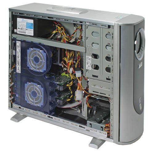Evesham Axis Asteroid FX62 computer with open side panel.