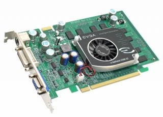 eVGA GeForce 7300 GT graphics card with 256MB DDR2 memory.