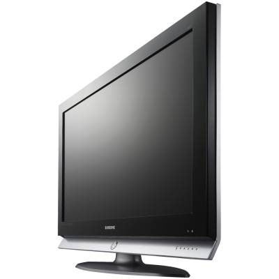Samsung LE46M51 46-inch LCD TV on a stand with a black frame and silver bottom bezel displaying a blank screen.