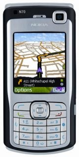 T-Mobile Nokia N70 showing ALK CoPilot Live 6 navigation.