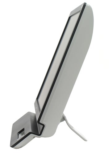 Side view of the Sony SDM-E96D 19-inch LCD monitor, showing the slim profile and stand design.