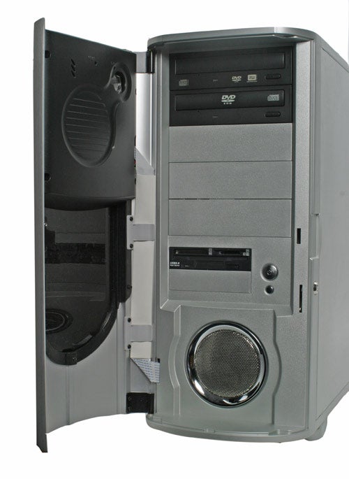 Evesham Solar Extreme computer tower with open side panel.