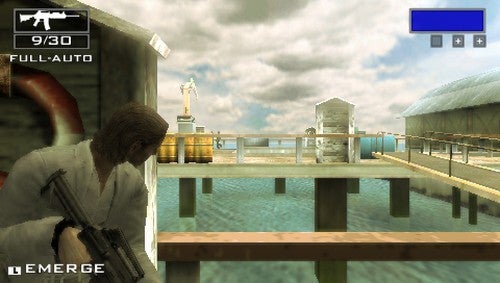 Screenshot from Miami Vice: The Game showing character and gameplay interface.