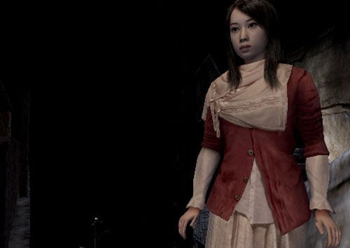 Video game character from Forbidden Siren 2 in a dark setting.