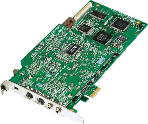Canopus EDIUS Pro 4 editing card with multiple input and output ports visible on a white background.