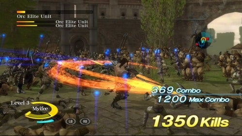 Screenshot from N3: Ninety-Nine Nights game showing combat and kill count.
