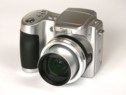 Kodak EasyShare Z650 digital camera with extended zoom lens on a white background.