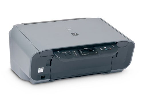 Canon PIXMA MP160 multi-function inkjet printer with control panel and input-output tray on a white background.