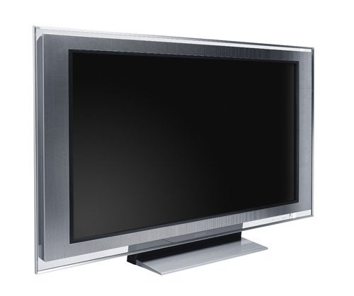 Sony Bravia KDL-46X2000 46-inch LCD television with a silver bezel and tabletop stand, showing a black screen with no visible input or content.