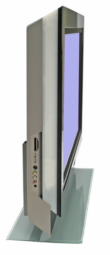 Philips Cineos 37PF9731D 37-inch LCD TV displayed in profile on a stand, showing screen and side input ports.