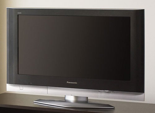 Panasonic TX-32LXD600 32-inch LCD television displayed on a stand with a blank screen and Panasonic logo visible below the screen.