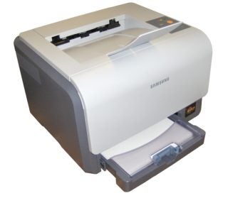 Samsung CLP-300 color laser printer on white background.