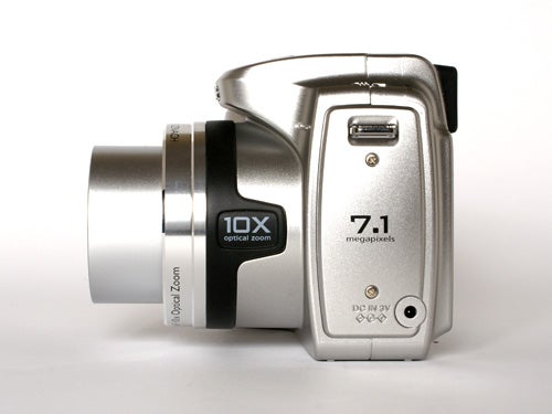 Kodak EasyShare Z710 digital camera with 10x optical zoom and 7.1 megapixels displayed on a white background.