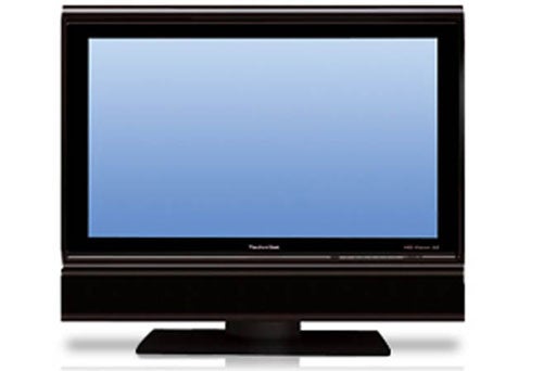 TechniSat HD-Vision 32 inch LCD television with a blank screen on a simple background, displaying the brand logo and model name on the lower bezel.