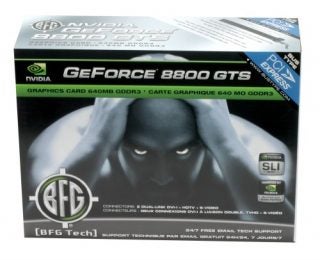 BFG GeForce 8800 GTS graphics card product packaging.