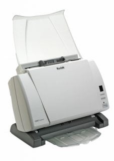 Kodak i1220 Scanner, a desktop document scanner with an automatic document feeder, displayed against a white background.