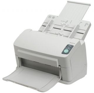 Panasonic KV-S1025C document scanner on a white background.