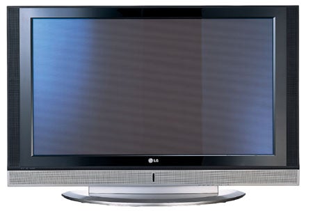 LG 50PC1D 50-inch plasma television on stand.