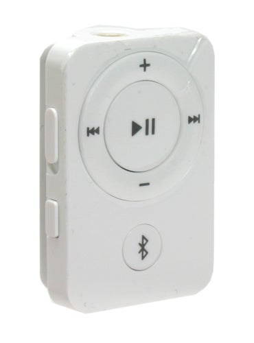 A Gear4 BluEye device with iPod interface controls and a Bluetooth symbol displayed on the front.