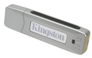 Kingston 1GB DataTraveler ReadyFlash USB drive isolated on a white background.