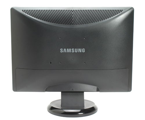 Samsung SyncMaster 226BW monitor viewed from the back, showing the brand logo and stand.