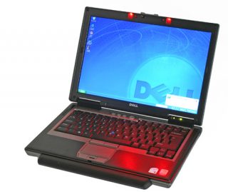 Dell Latitude ATG D620 semi-rugged laptop open and operational.