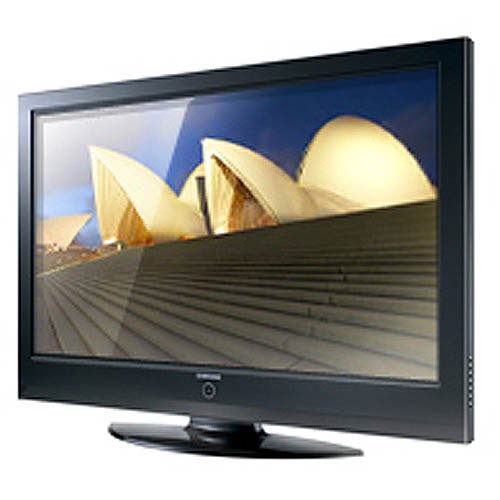 Samsung PS-42P7HD 42-inch Plasma TV displaying an image of the Sydney Opera House.