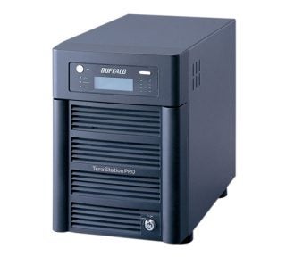 Buffalo Technology TeraStation Pro II 1.0TB network-attached storage device with dark housing and the company logo on the top front panel.