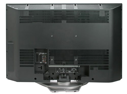 Rear view of Toshiba Regza 42X3030D LCD TV showing ports.
