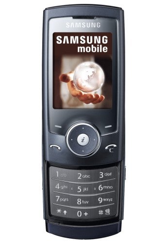 Samsung SGH-U600 slider phone displayed with screen on.