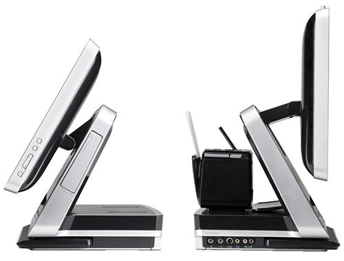 HP TouchSmart IQ770 PC showing different angle views.