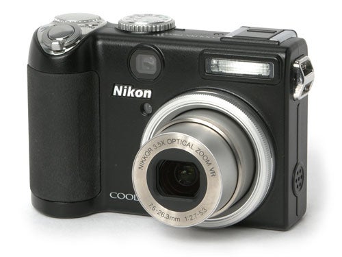 Nikon CoolPix P5000 camera on a white background.