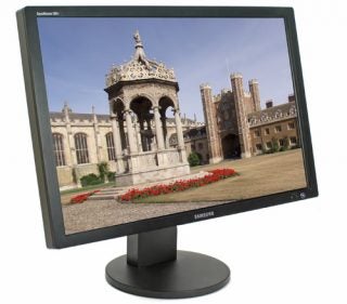 Samsung SyncMaster 305T 30-inch monitor displaying a castle.