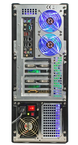 Vadim Custom Fusion LQX computer system rear view.