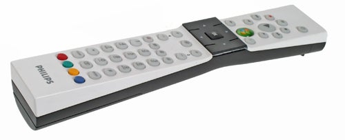Philips remote control on a white background.